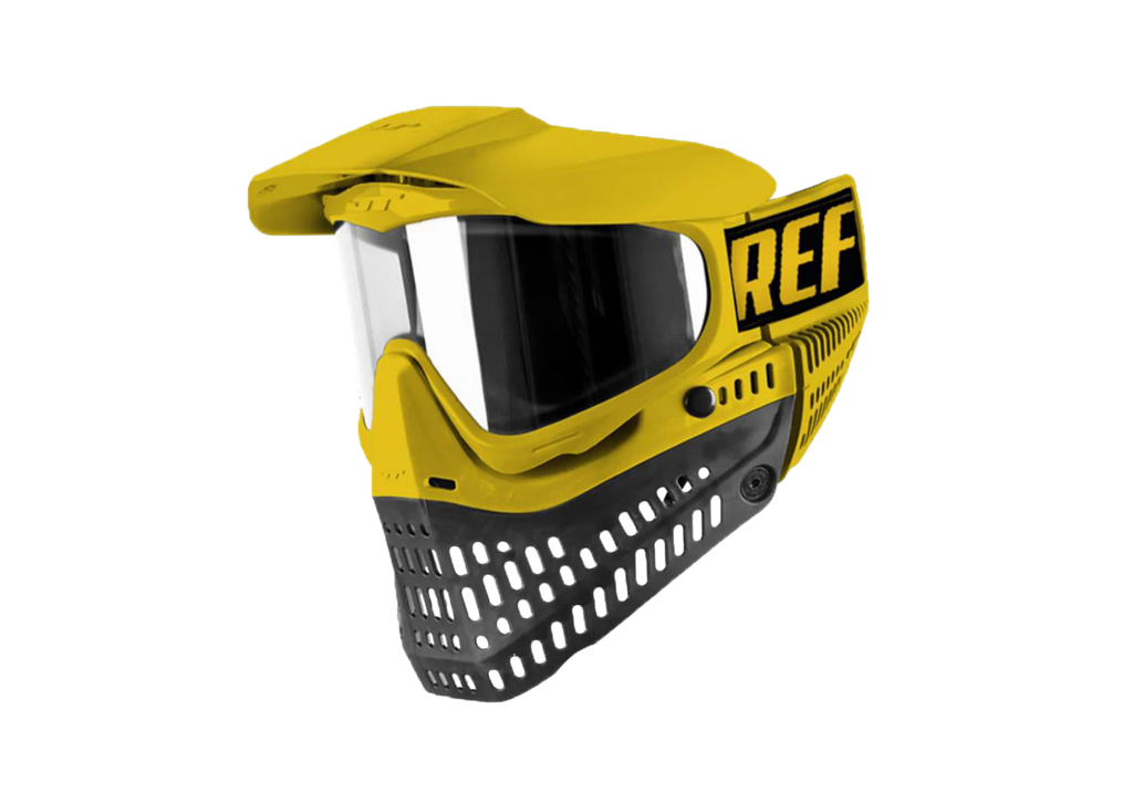 JT Spectra Proflex Referee Goggle Yellow & Blk w/ Clear Thermal Lens, Std Chin Strap