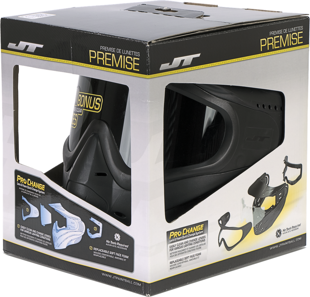 JT Premise Goggles - Retail Black -  Box  - Single Clear C2