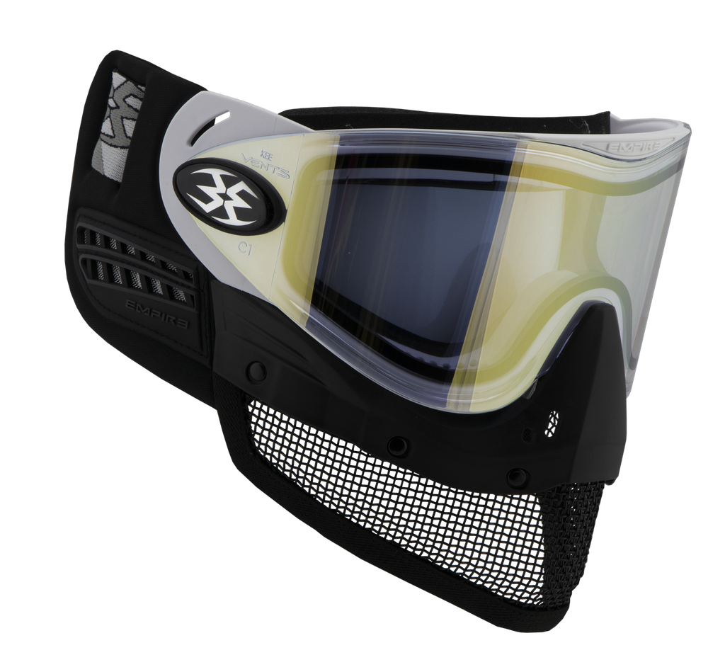Empire E-Mesh Airsoft Goggle White - Thermal Mirror Gold C3