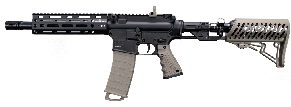 Tippmann TMC ELITE Dark Earth Air Thru Adjustable Stock and Aluminum MLOK Shroud