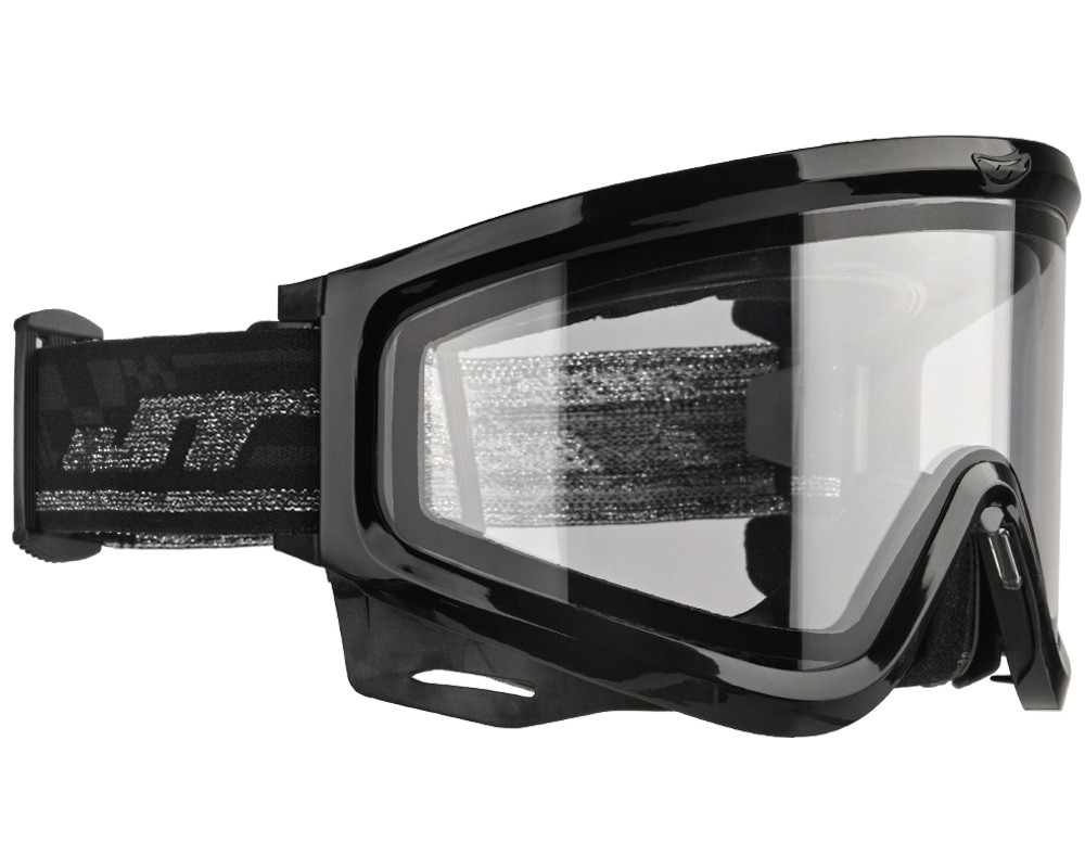 JT QLS Complete Goggle Frame Packaged Black w Clear Lens and Strap