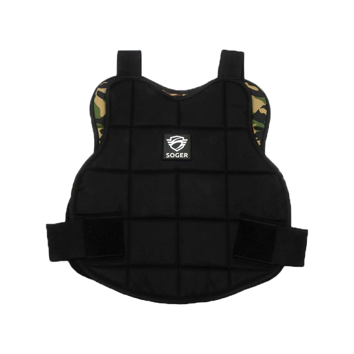 [2524-B/C] CHEST PROTECTOR REVERSIBLE S ADULT Black/Camo