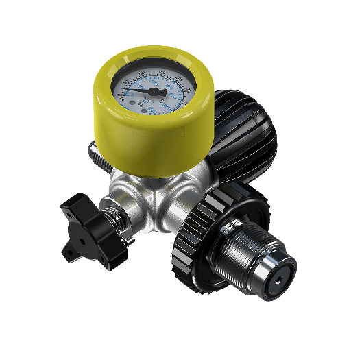 [DRV232/MANOM] Attacco Bombola DRV DIN 232bar con Manometro